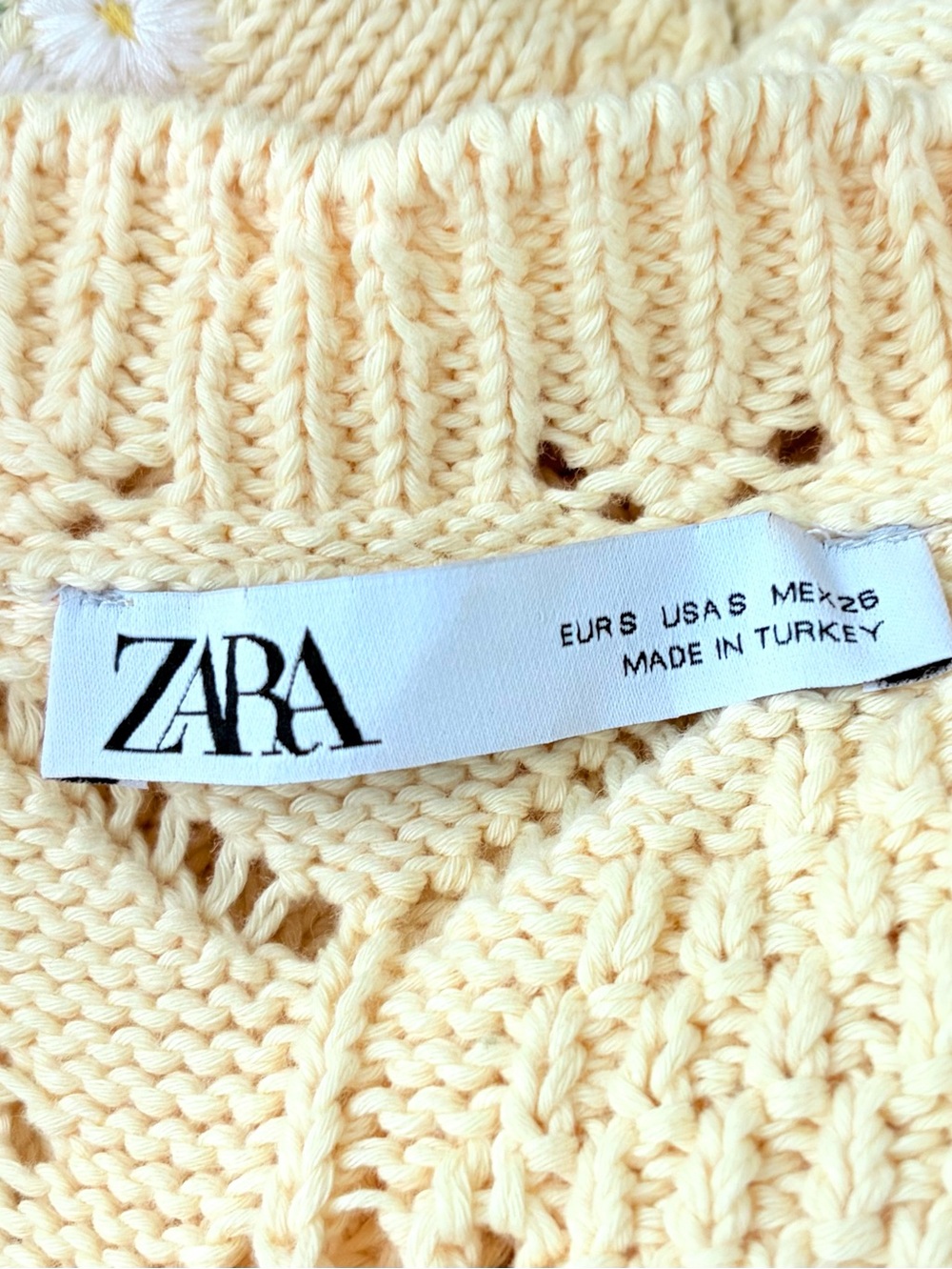 Zara Floral Embroidered Cardigan Size S - Picture 3 of 5